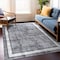 World Rug Gallery Contemporary Distressed Bordered Soft Area Rug 5' x 7' Gray 3007GRAY5X7 - alternate 7